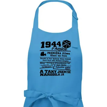 Kuchyňská zástěra 1944 v kostce - Dámská zástěra na vaření - Univerzální velikost ( Světlý tyrkys )