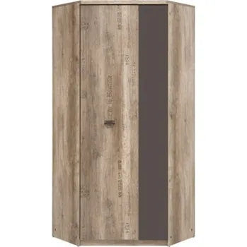 Šatní skříň Skříň Malcolm - Black Red White - BRW Dub Canyon Monument / Šedý Wolfram / Dub Canyon Monument Potisk 95.5x205.5 cm