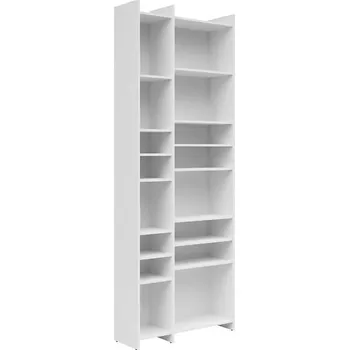 regál Regál Benny 80 se 14 policemi - Black Red White - BRW Bílá 80x226 cm