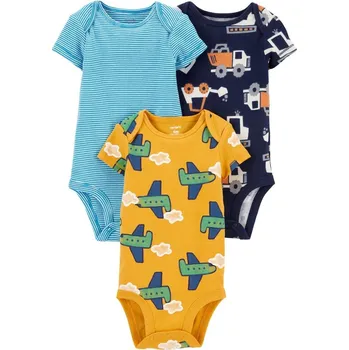 Kojenecký body CARTERS CARTER'S Body krátký rukáv Machines chlapec 3ks NB/ vel. 56