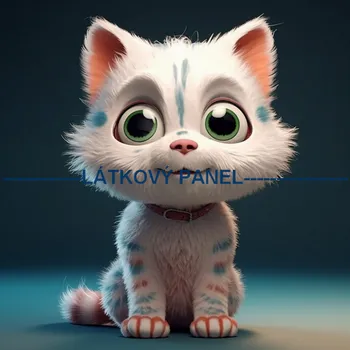 Látkový panel - Kočka - KČ-84 Velikost: 20x20cm, Materiál: Teplákovina nepočesaná