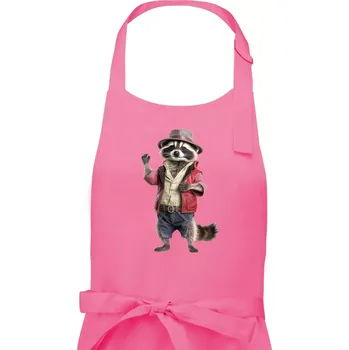 Kuchyňská zástěra Mýval v košili - Dámská zástěra na vaření - Univerzální velikost ( Růžová )