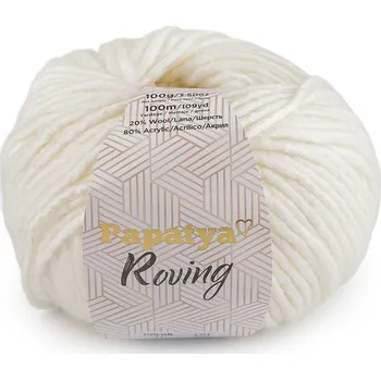 Příze Pletací příze Papatya Roving 100 g - 1 (11) krémová světlá