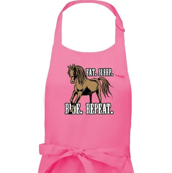 Kuchyňská zástěra Eat Sleep Ride Repeat Western - Pánská zástěra na vaření - Univerzální velikost ( Růžová )