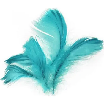 Party dekorace Peří v sáčku 10g tmavě tyrkysové