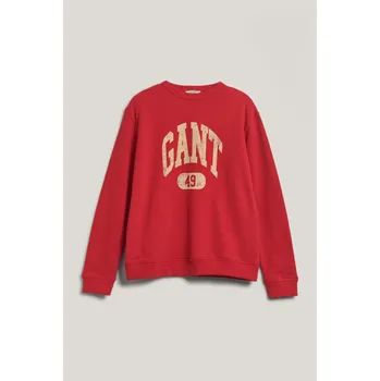 Dívčí mikina MIKINA GANT 49 ARCH RELAXED C-NECK BRIGHT RED