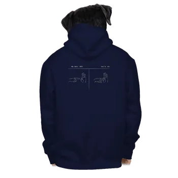 Pánská mikina Bastard Má dáti dal pánská mikina na zip Navy