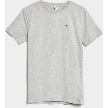 TRIČKO GANT SHIELD SS T-SHIRT LIGHT GREY MELANGE