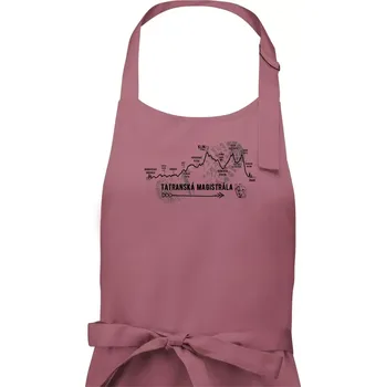 Kuchyňská zástěra Profil Tatranská magistrála - Dámská zástěra na vaření - Univerzální velikost ( Starorůžová )