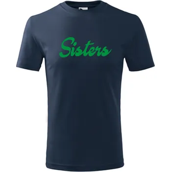 Chlapecké tričko Tmavě modré dětské tričko Sisters - barva tmavě modrá - velikost 12let