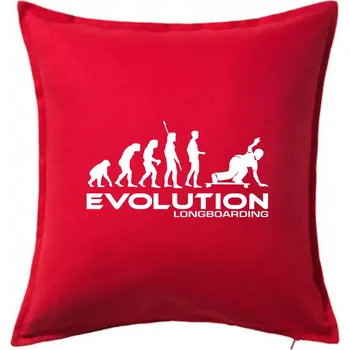 Polštář Evoluce longboard - Polštář 50x50 - 50x50 - Pouze potah ( Červená )