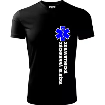 Chlapecké tričko Hvězda života - zdravotnická záchranná služba - Dětské triko sportovní (dresovina) - 146 cm/10 let ( Černá )