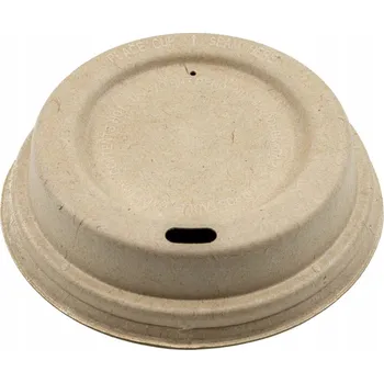 Jednorázové nádobí Víčko z cukrové třtiny NATURAL, průměr 90 mm, 1000 ks