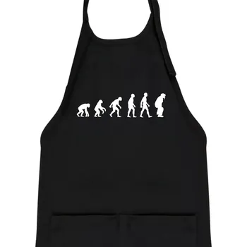 Kuchyňská zástěra Evoluce baseball chytač - Dětská zástěra na vaření - Univerzální velikost ( Černá )