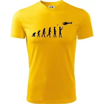 Chlapecké tričko Evoluce modeláře - Dětské triko sportovní (dresovina) - 158 cm/12 let ( Žlutá )