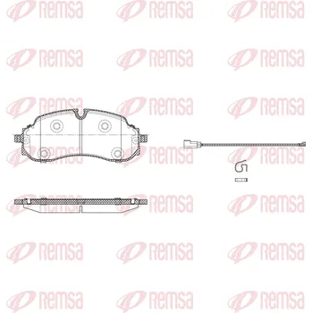 Brzdová destička Sada brzdových destiček, kotoučová brzda REMSA X2024.01