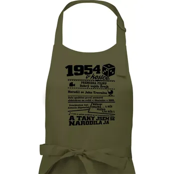 Kuchyňská zástěra 1954 v kostce - Dámská zástěra na vaření - Univerzální velikost ( Khaki )