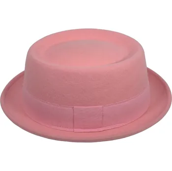 Klobouk Fiebig - Headwear since 1903 Plstěný klobouk porkpie Crushable - Fiebig - růžový klobouk 305017 Velikost: 55 cm (S)