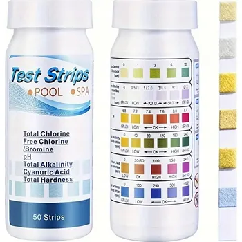 Aqua Star Tester bazénové vody 3v1 KYSLÍK pH tvrdost TEST vody 50 proužků