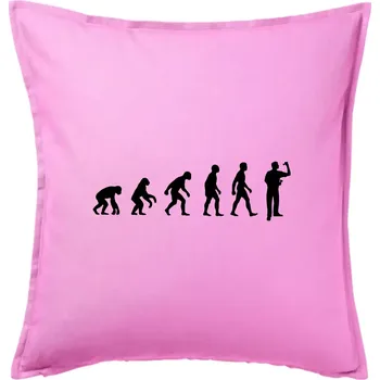 Polštář Evoluce šipky - Polštář 50x50 - 50x50 - Včetně výplně ( Růžová )