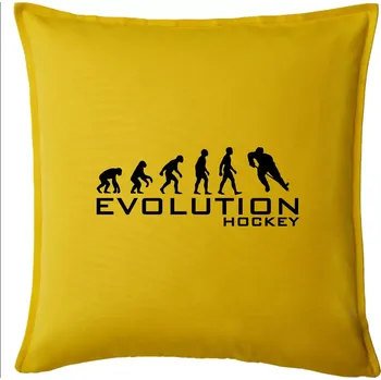 Polštář Evoluce Hockey - hráč - Polštář 50x50 - 50x50 - Pouze potah ( Žlutá )