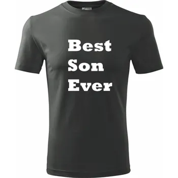Pánské tričko Grafitové tričko Best Son Ever - barva antracit - velikost S