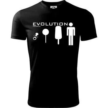 Chlapecké tričko Evoluce ženy - Dětské triko sportovní (dresovina) - 122 cm/6 let ( Černá )