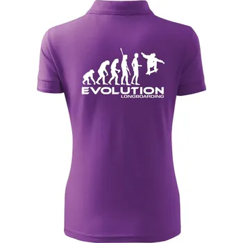 Evoluce longboard jump - Polokošile dámská Pique Polo - 2XL ( Fialová )