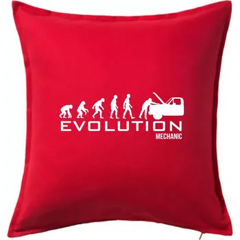 Polštář Evoluce mechanik - Polštář 50x50 - 50x50 - Pouze potah ( Červená )