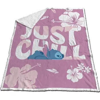 Polštář Deka Lilo a Stitch Just Chill růžová 130x170cm