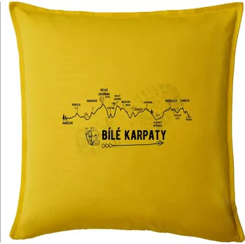 Polštář Profil Bílé Karpaty - Polštář 50x50 - 50x50 - Pouze potah ( Žlutá )