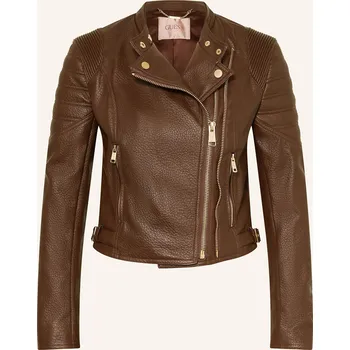 Dámská bunda Guess Dámská Bunda Jeannine V Koženém Vzhledu, tmavě hnědá, 42