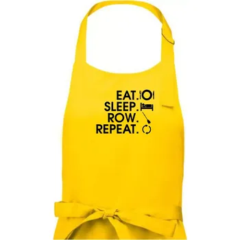 Kuchyňská zástěra Eat sleep row repeat - Pánská zástěra na vaření - Univerzální velikost ( Žlutá )
