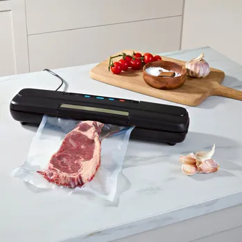 Vakuovačka 3Pagen Vakuová svářečka 5 x 9 x 38 cm. Obsahuje 10 sáčků o rozměrech 12 x 20 cm a 20 x 25 cm.