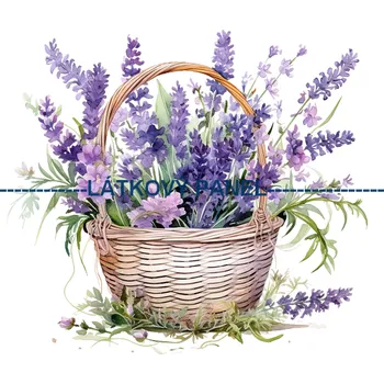 Látkový panel - Levandule - LE-93 Velikost: 20x20cm, Materiál: Teplákovina nepočesaná