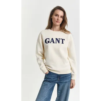 Dámská mikina MIKINA GANT GRAPHIC C-NECK SWEAT CREAM