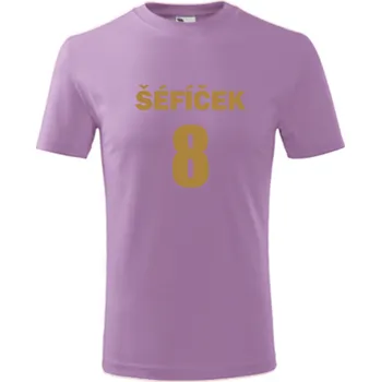 Chlapecké oblečení Fialové dětské tričko Šéfíček 8 - dárky pro děti - barva fialová - velikost 10let