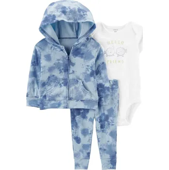 Kojenecká souprava CARTERS CARTER'S Set 3dílný mikina, tepláky, body kr. rukáv Blue Ocean chlapec LBB NB/ vel. 56