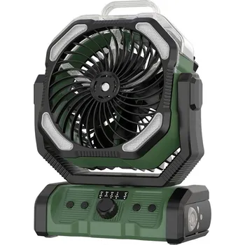 Domácí ventilátor Holdcarp Větrák Rechargeable DoubleMotor WaterSpray Fan