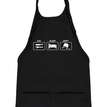 Kuchyňská zástěra Eat sleep Drift - Dětská zástěra na vaření - Univerzální velikost ( Černá )
