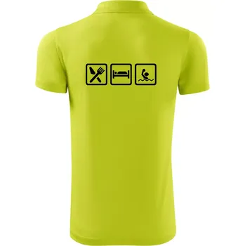 Pánská košile Eat sleep vodní pólo v řadě - Polokošile Victory sportovní (dresovina) - 3XL ( Limetková )