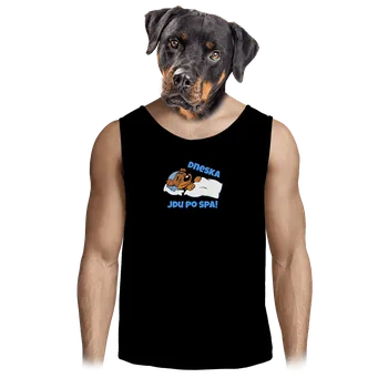 Pánské tílko Bastard Dneska jdu po spa pánské tílko Black