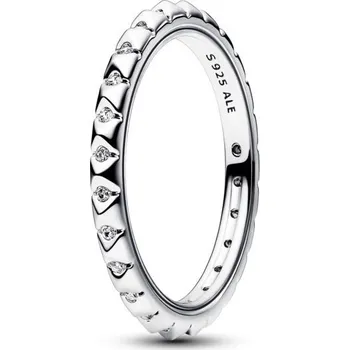 Prsten Pandora Třpytivý stříbrný prsten s kubickou zirkonií Pyramidy Me 192800C01 48 mm + 2 měsíce na vrácení zboží