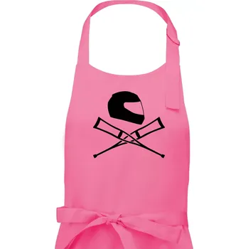 Kuchyňská zástěra Silniční helma / berle - Pánská zástěra na vaření - Univerzální velikost ( Růžová )