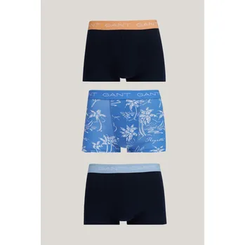 Boxerky SPODNÍ PRÁDLO GANT ISLAND PRINT TRUNK 3-PACK PERFECT BLUE