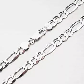 Řetízek Masivní Figaro 3+1 stříbro 925 CHRS-073-180-FLAT délka 55 cm