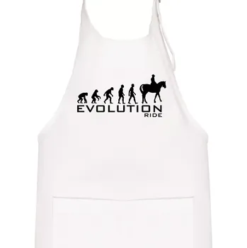 Kuchyňská zástěra Evoluce Ride horse - Dětská zástěra na vaření - Univerzální velikost ( Bílá )