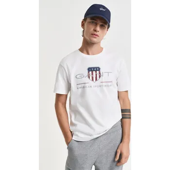 Pánské oblečení TRIČKO GANT REG ARCHIVE SHIELD SS T-SHIRT WHITE