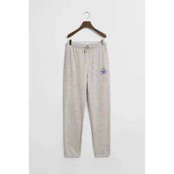 TEPLÁKY GANT GRAPHIC SWEATPANTS LIGHT GREY MELANGE