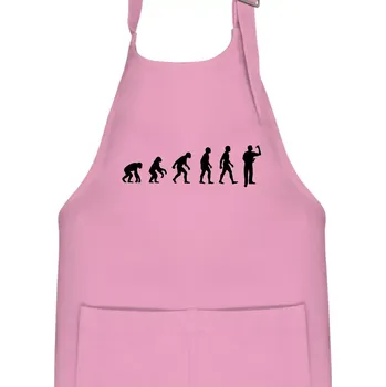 Kuchyňská zástěra Evoluce šipky - Dětská zástěra na vaření - Univerzální velikost ( Růžová )